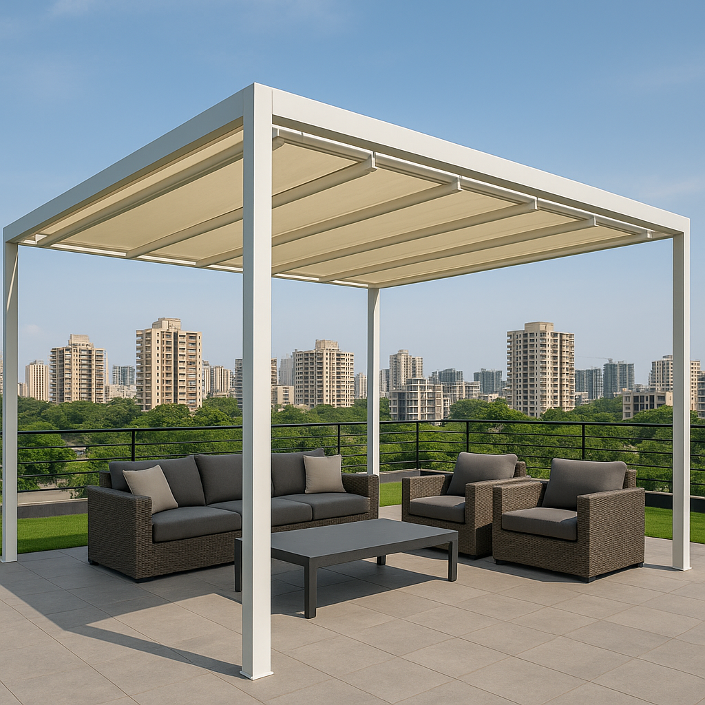 Pergola Tensile Roof Furniture Sets