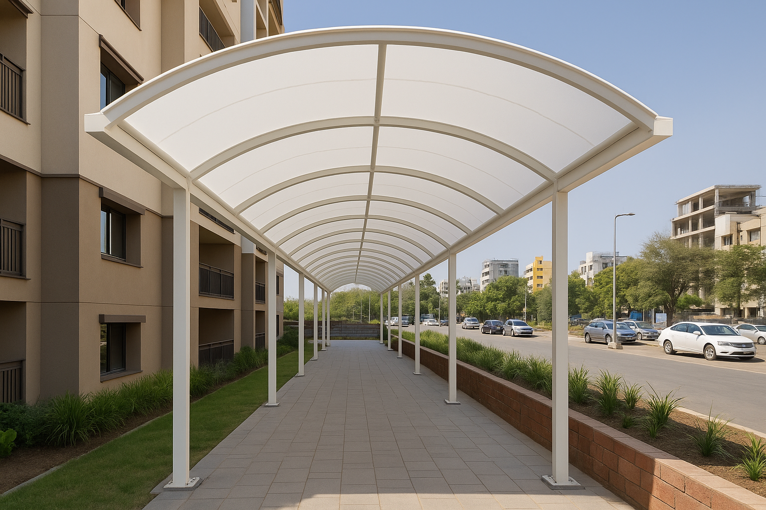 Tensile Walkway Shelters & Canopies